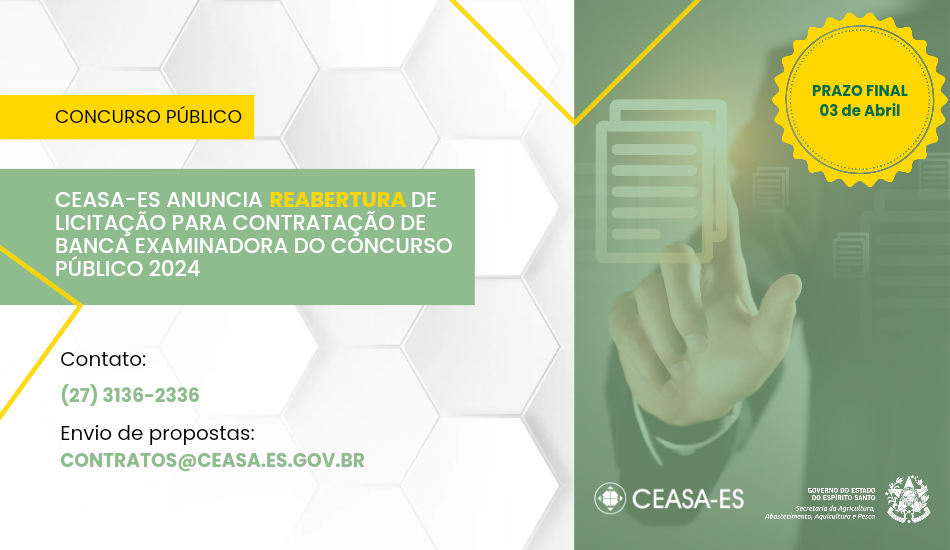ATUALIZAÇÃO - Concurso Público da Ceasa-ES